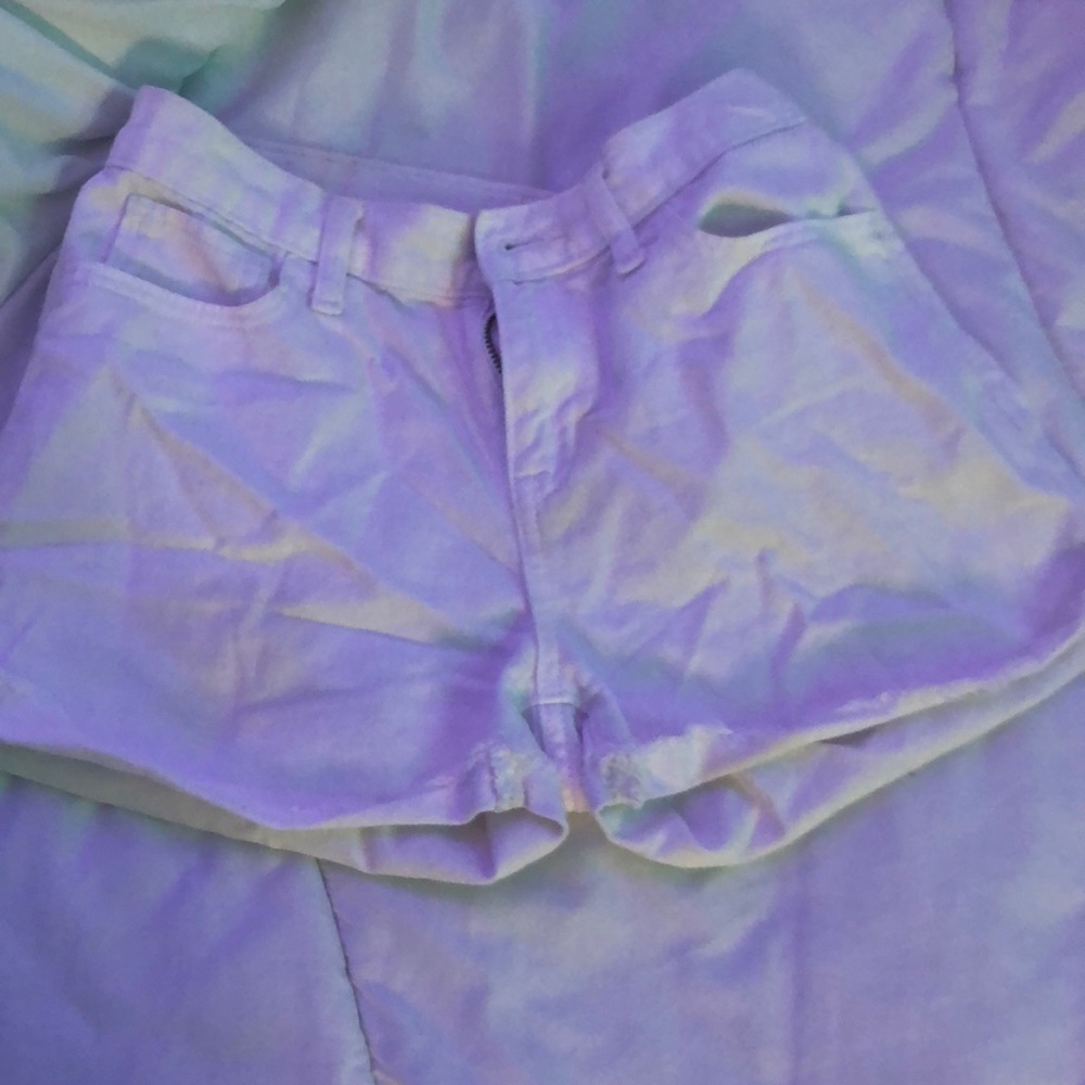white jeans shorts